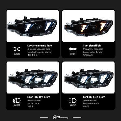 Передні тюнінг лед фари BMW F30 2013-2018 р.в. БМВ Ф30, BMW, Альтернативная оптика, 3-Series, Новое, На штатные места, 3 (F30, F35, F80) 2011-