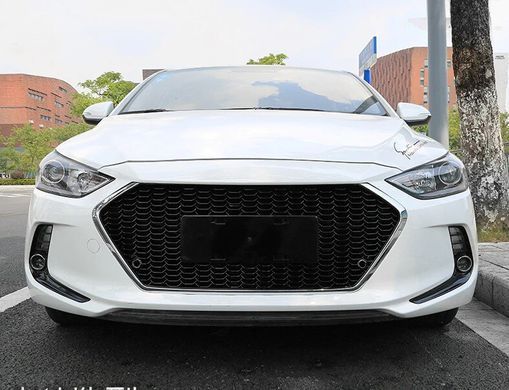 Решітка радіатора Hyundai Elantra 2016-2019 р.в. Хюндай Елантра, Hyundai, Не требуется, ABS-пластик, Elantra, Новое, На штатные места, Elantra 2016-2018