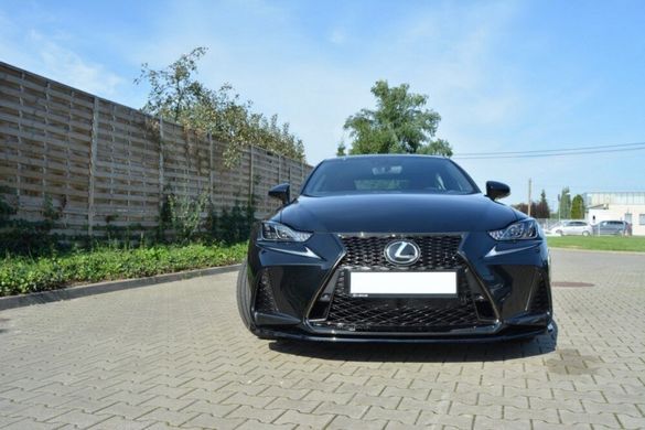 Сплиттер переднего бампера Lexus Is3 2016+ г.в. под бампер F-sport