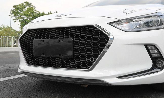 Решітка радіатора Hyundai Elantra 2016-2019 р.в. Хюндай Елантра, Hyundai, Не требуется, ABS-пластик, Elantra, Новое, На штатные места, Elantra 2016-2018