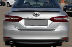 Защитная накладка на задний бампер Toyota Camry XV70 2017-, Черный, Toyota, Накладка на задний бампер, Не требуется, ABS-пластик, Camry, Новое, На штатные места, CAMRY (V70) 2018-