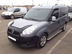 Боковые пороги (площадка, ступенька) Premium Fiat Doblo nuovo 2010+ нержавейка