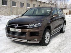 Защита переднего бампера (кенгурятник, бугель, дуга) Volkswagen Touareg
