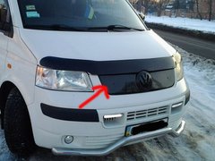 Зимова заглушка на решітку радіатора верхня глянсова Volkswagen T-5 2003-2010 р.в., Черный, Volkswagen, Не требуется, ABS-пластик, Transporter, Новое, На штатные места, TRANSPORTER T5 2003-, Накладки на решетку