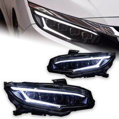 Передние тюнинг лед фары Honda Civic 2016-2021 г.в. Хонда Цивик 10, Honda, Альтернативная оптика, Civic, Новое, На штатные места