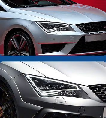 Передні лед фари для Seat Leon 2013-2017 р.в. Сеат Леон, Seat, Альтернативная оптика, Leon, Новое, На штатные места, LEON (5F1) 2012-