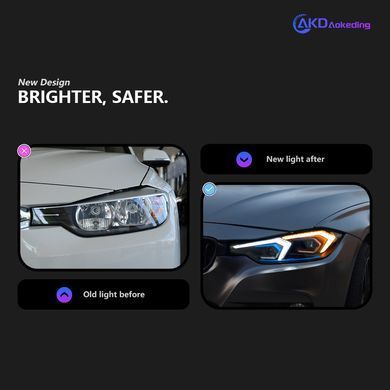Передні тюнінг лед фари BMW F30 2013-2018 р.в. БМВ Ф30, BMW, Альтернативная оптика, 3-Series, Новое, На штатные места, 3 (F30, F35, F80) 2011-