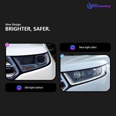 Передние тюнинг лед фары Ford Edge 2015-2019 г.в. Форд Ейдж, Ford, Альтернативная оптика, Edge, Новое, На штатные места, EDGE 2014-