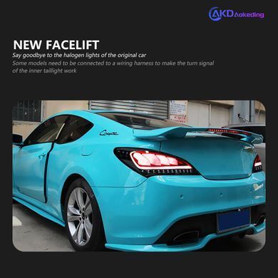 Задние тюнинг лед фонари для Hyundai Genesis 2009-2013 г.в. Хюндай Генесис, Hyundai, Альтернативная оптика, Новое, На штатные места