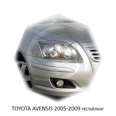 Реснички на фары Toyota AVENSIS 2005-2008 г.в. рестайлинг Тойота Авенсис