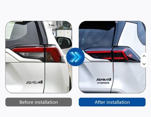 Задние лед тюнинг фонари Toyota RAV4 2019-2025 г.в. Тойота РАВ4, Toyota, Альтернативная оптика, RAV4, Новое, На штатные места, RAV4 V ( 2019- )