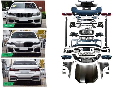 Тюнинг обвес апгрейд BMW 7 серии G11 G12 2015-2018 г.в. в стиль 2019+ M7, Черный, BMW, Комплект обвеса, Требуется, Полипропилен, 7-Series, Новое, На штатные места, 7 (G11, G12) 2016-