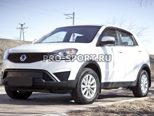 Зимняя заглушка решетки переднего бампера SsangYong Actyon 2013+