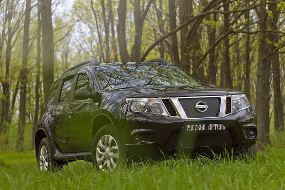 Зимняя заглушка решетки радиатора Nissan Terrano 2014+ Нисан Терано