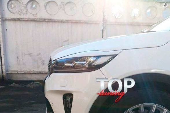 Вії на фари Kia Sorento 2014-2020 р.в. Кіа Соренто, Серый грунт (под покраску), Зовнішній тюнінг, Kia, Декоративные накладки, Требуется, ABS-пластик, Sorento, Новое, На штатные места, Sorento 2015-
