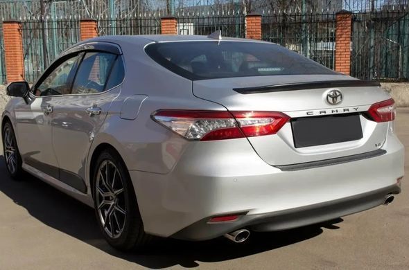 Захисна накладка на задній бампер Toyota Camry XV70 2017-, Черный, Toyota, Накладка на задний бампер, Не требуется, ABS-пластик, Camry, Новое, На штатные места, CAMRY (V70) 2018-