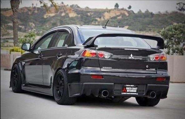 Спойлер багажника Mitsubishi Lancer X седан 2007 р.в. у стилі Evo, Серый грунт (под покраску), Mitsubishi, Требуется, ABS-пластик, Lancer, Новое, На штатные места, LANCER Sedan (CY/Z_A) 2007-