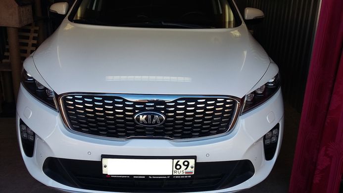 Вії на фари Kia Sorento 2014-2020 р.в. Кіа Соренто, Серый грунт (под покраску), Зовнішній тюнінг, Kia, Декоративные накладки, Требуется, ABS-пластик, Sorento, Новое, На штатные места, Sorento 2015-