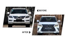 Тюнинг обвес Lexus LX570 2007-2016 г.в. в стиле 2020, Черный, Toyota, Комплект обвеса, Требуется, Полипропилен, LX, Новое, На штатные места, LX (URJ) 2007-