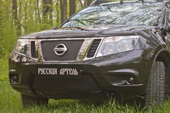 Зимова заглушка решітки радіатора і переднього бампера Nissan Terrano 2014+ Нісан Терано