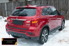 Накладка на задний бампер Mitsubishi ASX 2016-(I рестайлинг 2), Черный, Mitsubishi, Накладка на задний бампер, Не требуется, ABS-пластик, ASX, Новое, На штатные места