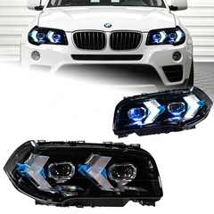 Передние тюнинг лед фары BMW X3 E83 2006-2010 г.в. БМВ Х3, BMW, Альтернативная оптика, Новое, На штатные места