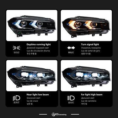 Передние тюнинг лед фары BMW X5 F15 2013-2018 г.в. БМВ Х5 Ф15, BMW, Альтернативная оптика, X5, Новое, На штатные места, X5 (F15) 2013-