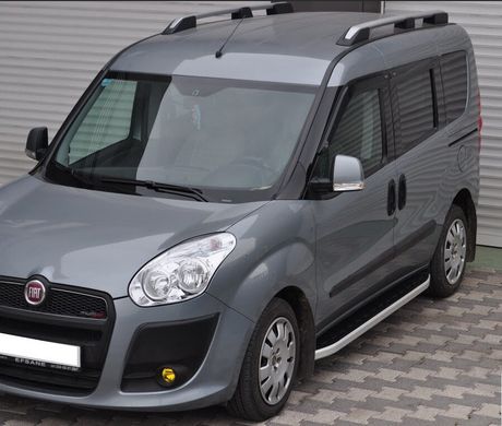 Боковые пороги площадкой "Fullmond" Fiat Doblo nuovo