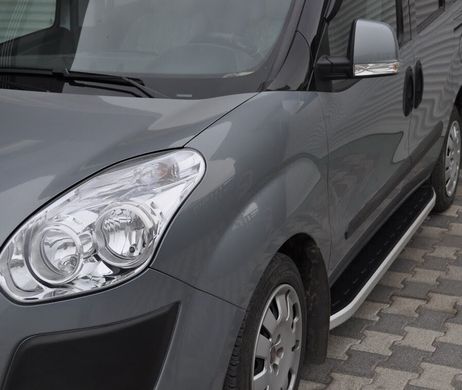 Боковые пороги площадкой "Fullmond" Fiat Doblo nuovo