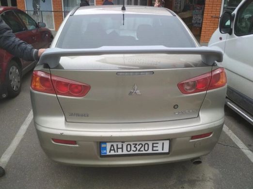 Спойлер багажника под завод Mitsubishi Lancer X 2007+ Митсубиши Лансер Х  ABS пластик, Серый грунт (под покраску), Внешний Тюнинг, Mitsubishi, Спойлер, Требуется, ABS-пластик, Lancer, Новое, На штатные места, LANCER Sedan (CY/Z_A) 2007-