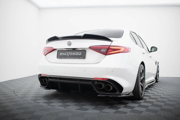 Елерони заднього бампера для Alfa Romeo Giulia Quadrifoglio, Черный
