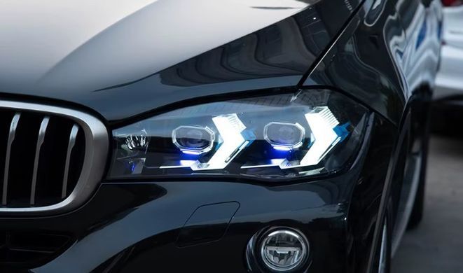 Передние тюнинг лед фары BMW X5 F15 2013-2018 г.в. БМВ Х5 Ф15, BMW, Альтернативная оптика, X5, Новое, На штатные места, X5 (F15) 2013-
