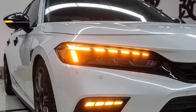 Передні тюнінг лед фари Honda Civic 2022+ р.в. Хонда Цивік 11, Honda, Альтернативная оптика, Civic, Новое, На штатные места