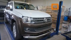 Защита переднего бампера (губа 70 мм) Volkswagen Amarok