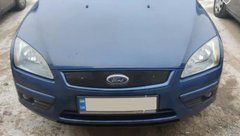 Зимняя заглушка решетки радиатора Ford Focus II 2005-2008 г.в. дорестайлинг Форд фокус, Черный, Ford, Зимняя заглушка от холода, Не требуется, ABS-пластик, Focus, Новое, На штатные места, FOCUS II (DA_) 2004-