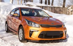 Защитная сетка решетки переднего бампера KIA Rio IV 2017+ г.в. Киа Рио