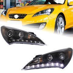 Передние тюнинг лед фары для Hyundai Genesis 2009-2013 г.в. Хюндай Генесис, Hyundai, Альтернативная оптика, Новое, На штатные места