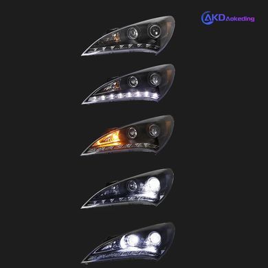 Передні тюнінг лед фари для Hyundai Genesis 2009-2013 р.в. Хюндай Генесис, Hyundai, Альтернативная оптика, Новое, На штатные места
