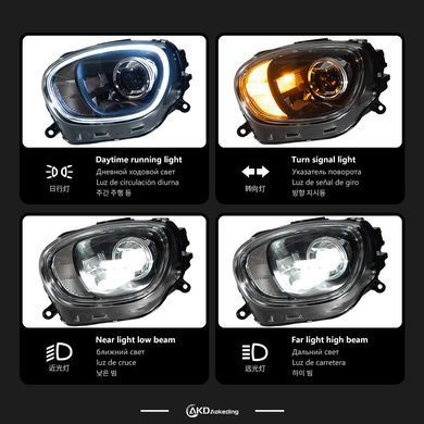 _Передні тюнінг лед фари для Mini Cooper F60 2017-2020 г.в. Міні Купер, BMW, Альтернативная оптика, Новое, На штатные места