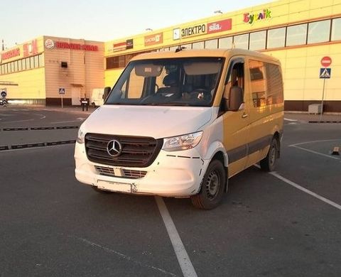 Апгрейд комплект Mercedes Sprinter W906 2006-2018 г.в. в стиль W907 2018+, Серый грунт (под покраску), Комплект обвеса, Требуется, Стеклопластик, Sprinter, Новое, На штатные места, SPRINTER 3-t (906) 2006-