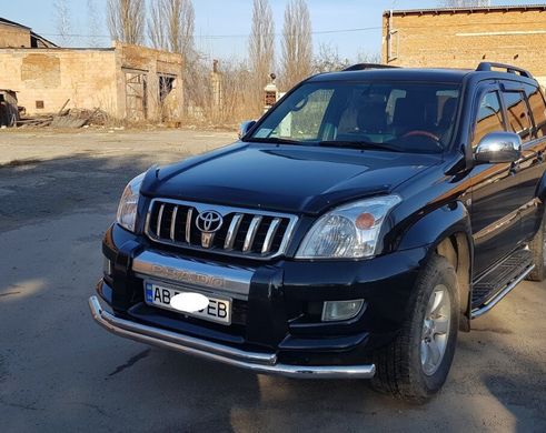 Защита переднего бампера двойной ус Toyota Prado 120 2002-2009 г.в.