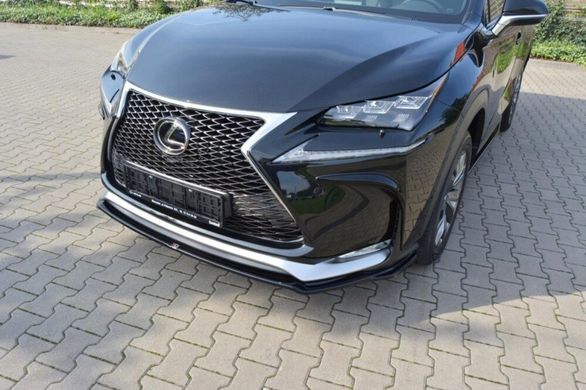 Сплиттер диффузор переднего бампера Lexus NX 2014-2017 в стиле F-Sport