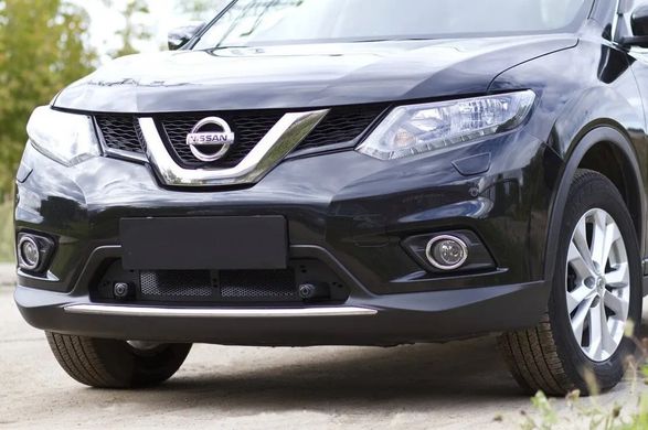 Защитная сетка решетки переднего бампера Nissan X-trail 2015-2018 г.в.