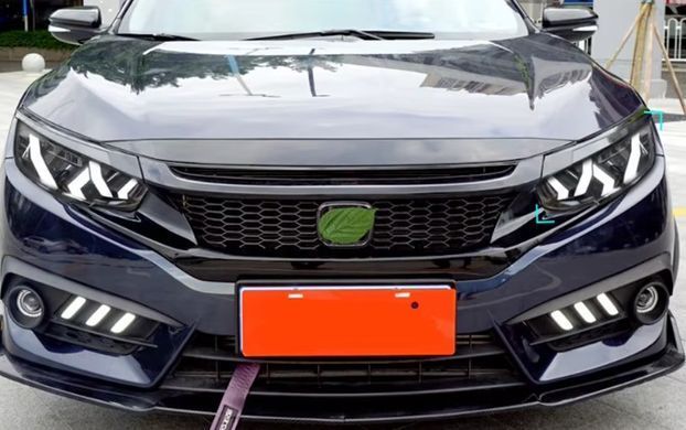 Передні тюнінг лед фари Honda Civic 2016-2021 р.в. Хонда Цивік 10, Honda, Альтернативная оптика, Civic, Новое, На штатные места