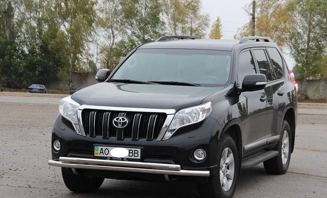 Защита переднего бампера двойной ус Toyota Prado 150 2009-2017 г.в.