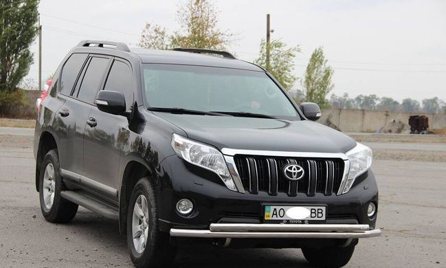 Защита переднего бампера двойной ус Toyota Prado 150 2009-2017 г.в.