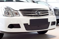 Зимняя заглушка решетки переднего бампера Nissan Almera 2014+ г.в. Нисан Альмера