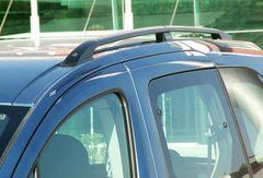 Продольные рейлинги черные с пластиковой ножкой Citroen Berlingo 2008+ г.в.