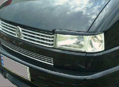 Реснички на фары Volkswagen T-4 прямые фары, Черный, Volkswagen, Декоративные накладки, Не требуется, Пластик, Transporter, Новое, TRANSPORTER T4 1990-2003