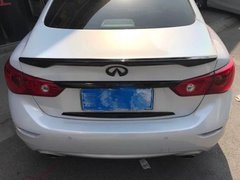 Спойлер багажника (лип спойлер, шабля) Infiniti Q50 2013 р.в. ABS пластик, Черный, Infiniti, Требуется, ABS-пластик, Q50, Новое, На штатные места, Q50 (V37) 2013-